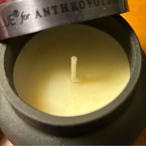 Anthropologie capri blue volcano matte black candle NEW!